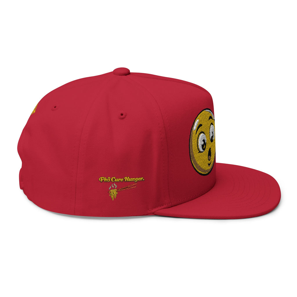 NEW*"Phở Cure Hunger." Embroidered Flat Bill Snapback