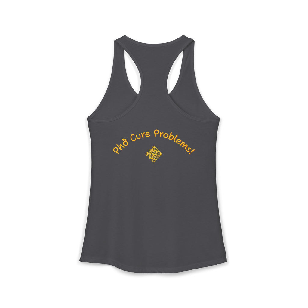 Women's "Phở Cure Problems!", "1st date!" Racerback Tank