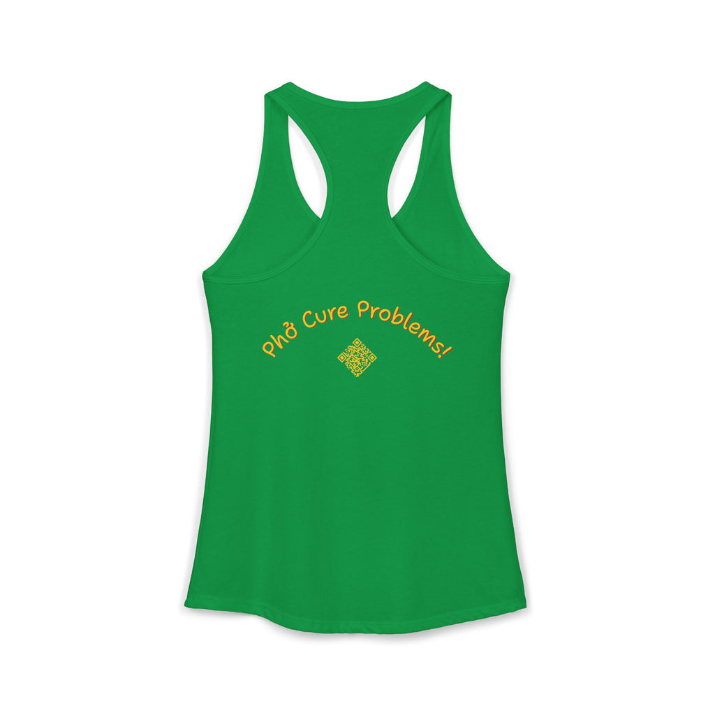 Women's "Phở Cure Problems!", "1st date!" Racerback Tank