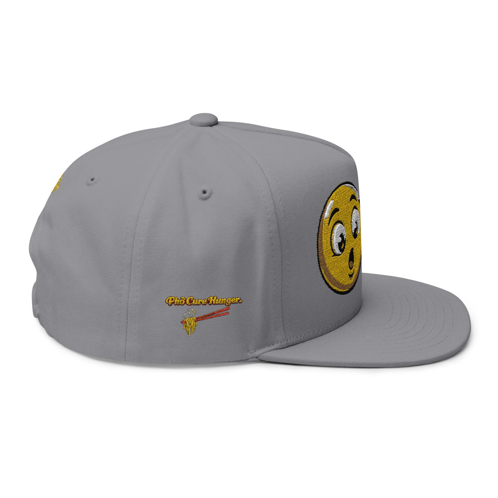 NEW*"Phở Cure Hunger." Embroidered Flat Bill Snapback