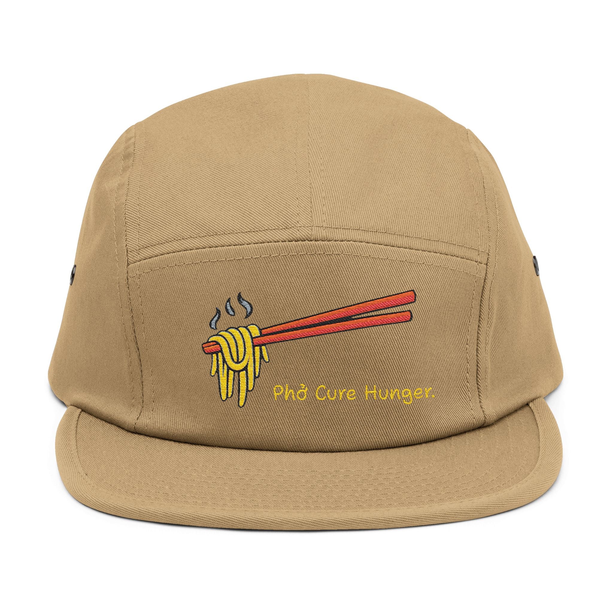 "Phở Cure Hunger." Embroidered 5-Panel Cap