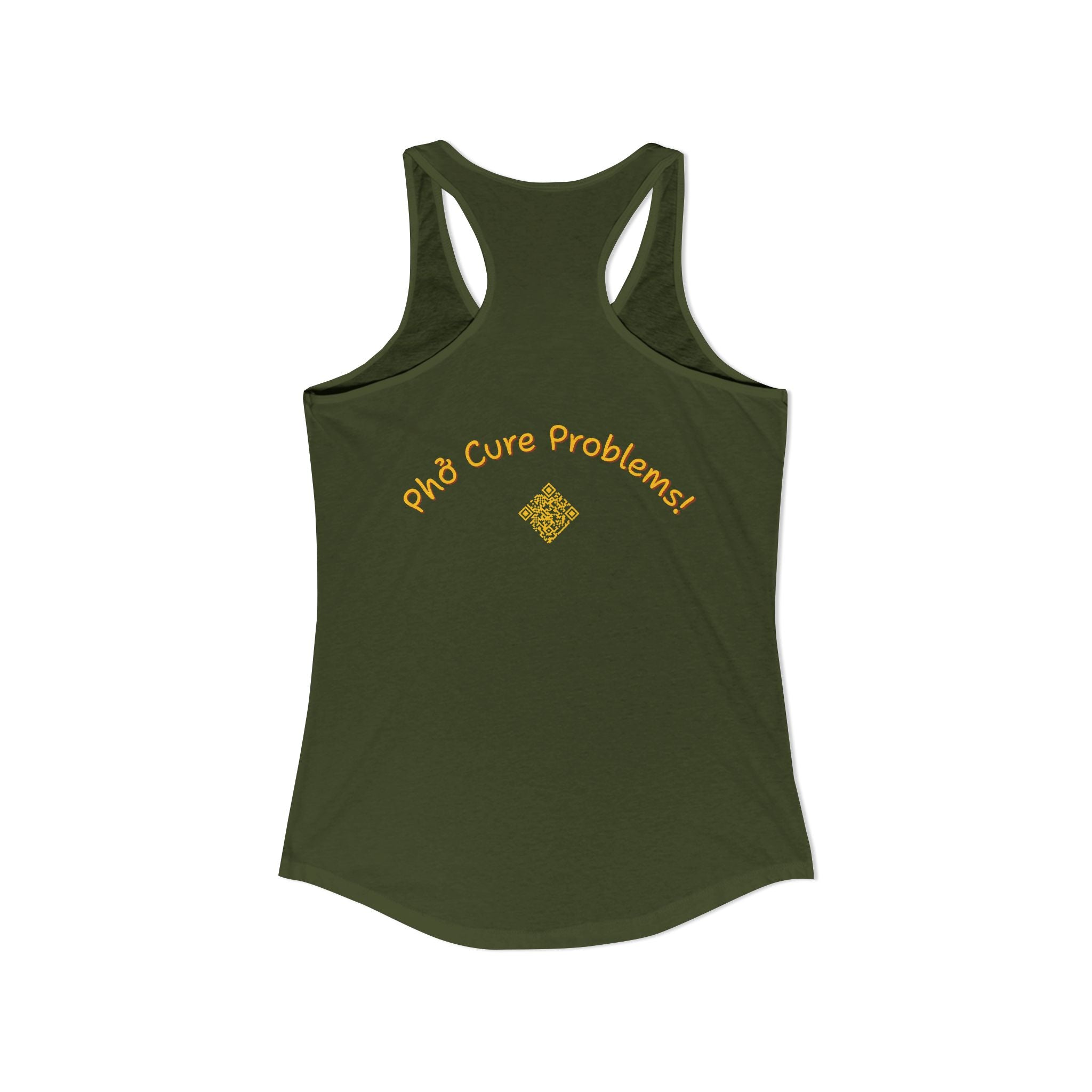 Women's "Phở Cure Problems!", "1st date!" Racerback Tank