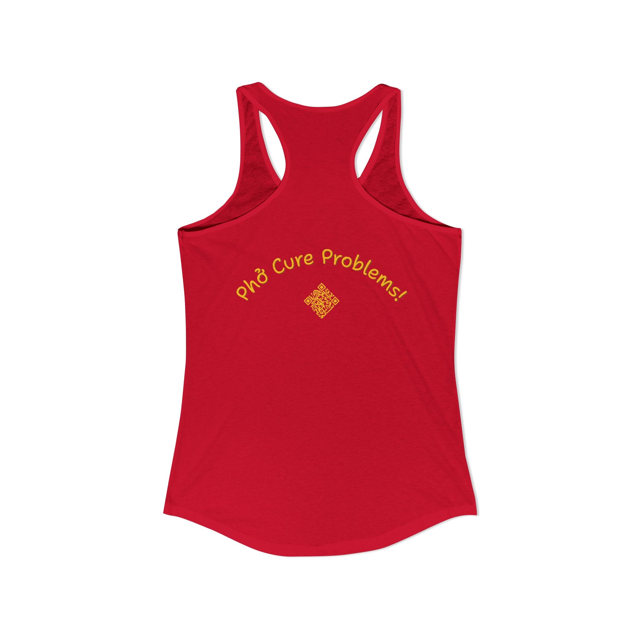 Women's "Phở Cure Problems!", "1st date!" Racerback Tank