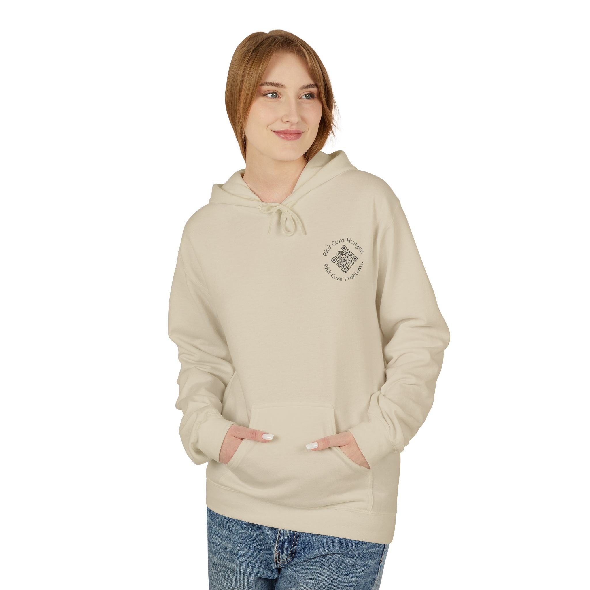 *Clearance Item* "Phở Cure Hunger./Phở Cure Problems."  Pullover Hoodie