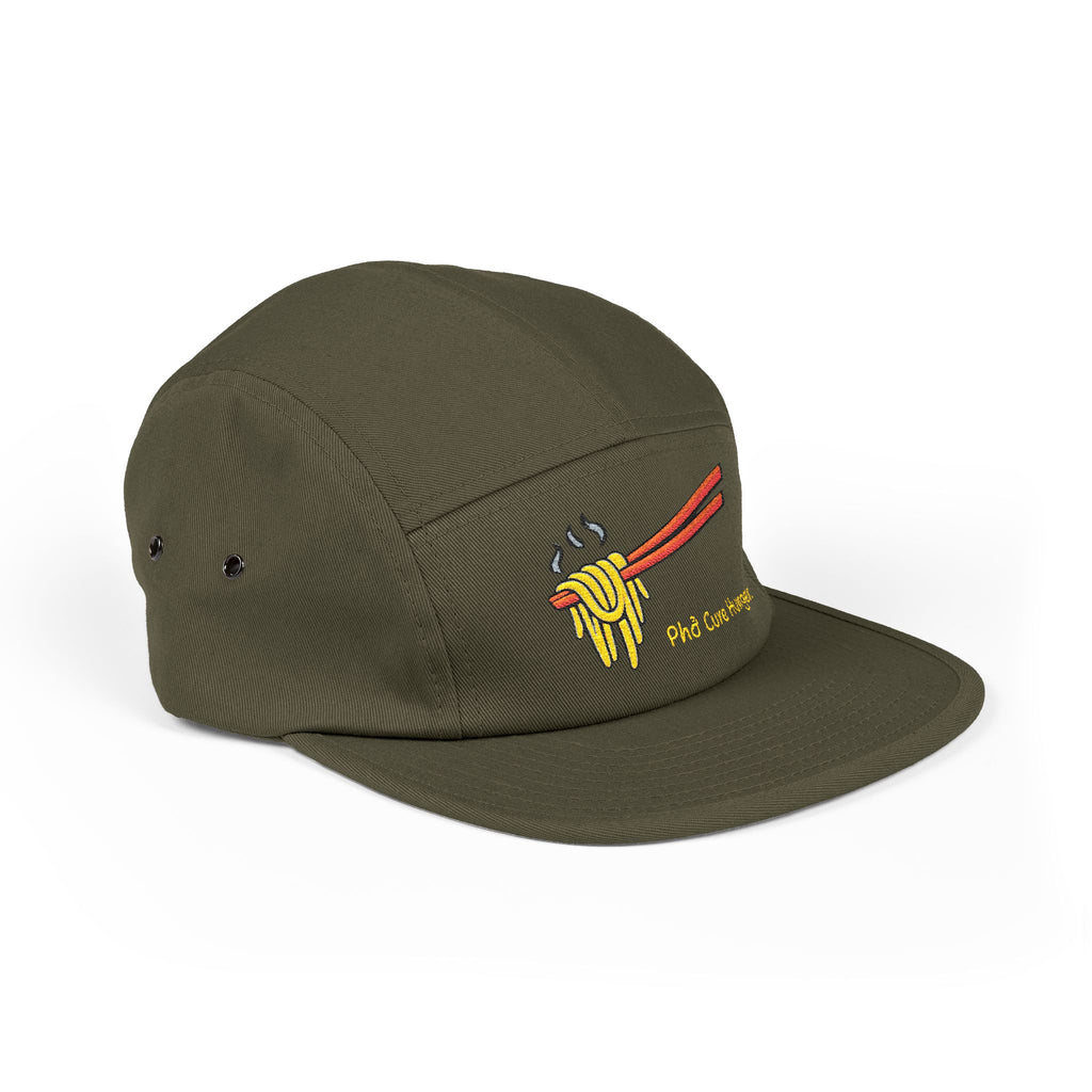 "Phở Cure Hunger." Embroidered 5-Panel Cap