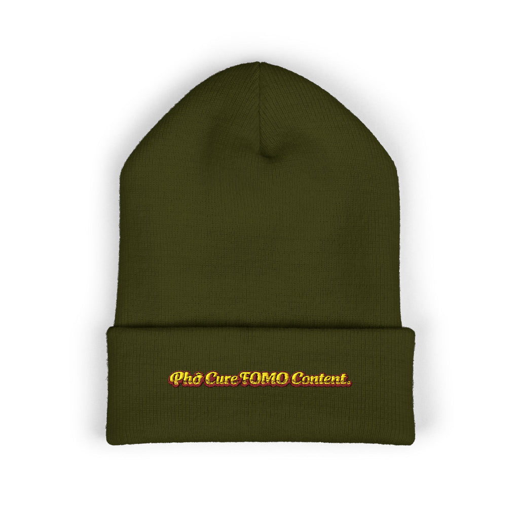 *Clearance Item* "Phở Cure FOMO Content." Cuffed Beanie