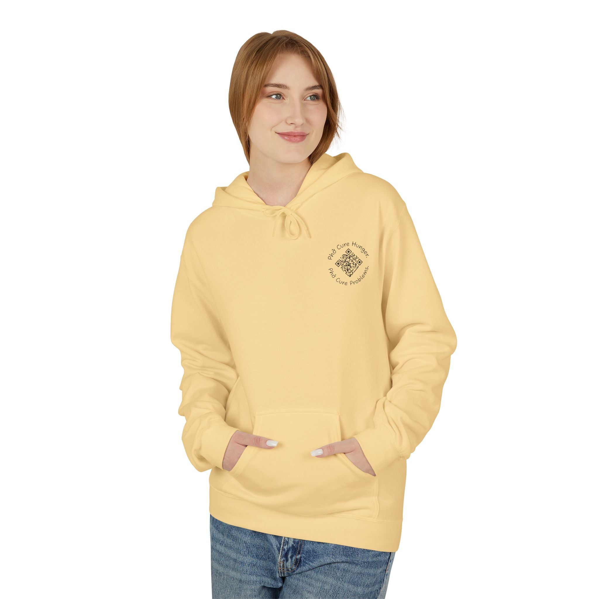 *Clearance Item* "Phở Cure Hunger./Phở Cure Problems."  Pullover Hoodie