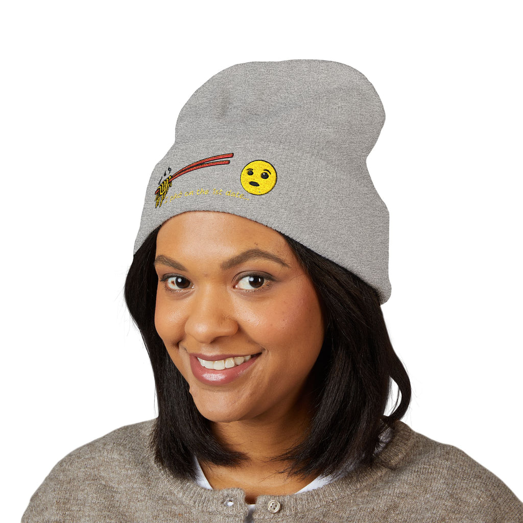 *Clearance Item* Embroidered "1st date." Cuffed Beanie