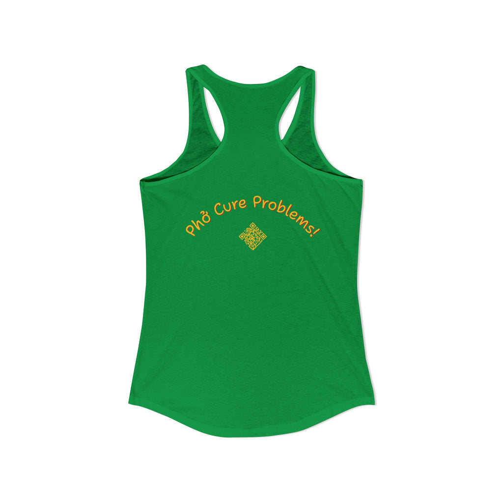 Women's "Phở Cure Problems!", "1st date!" Racerback Tank