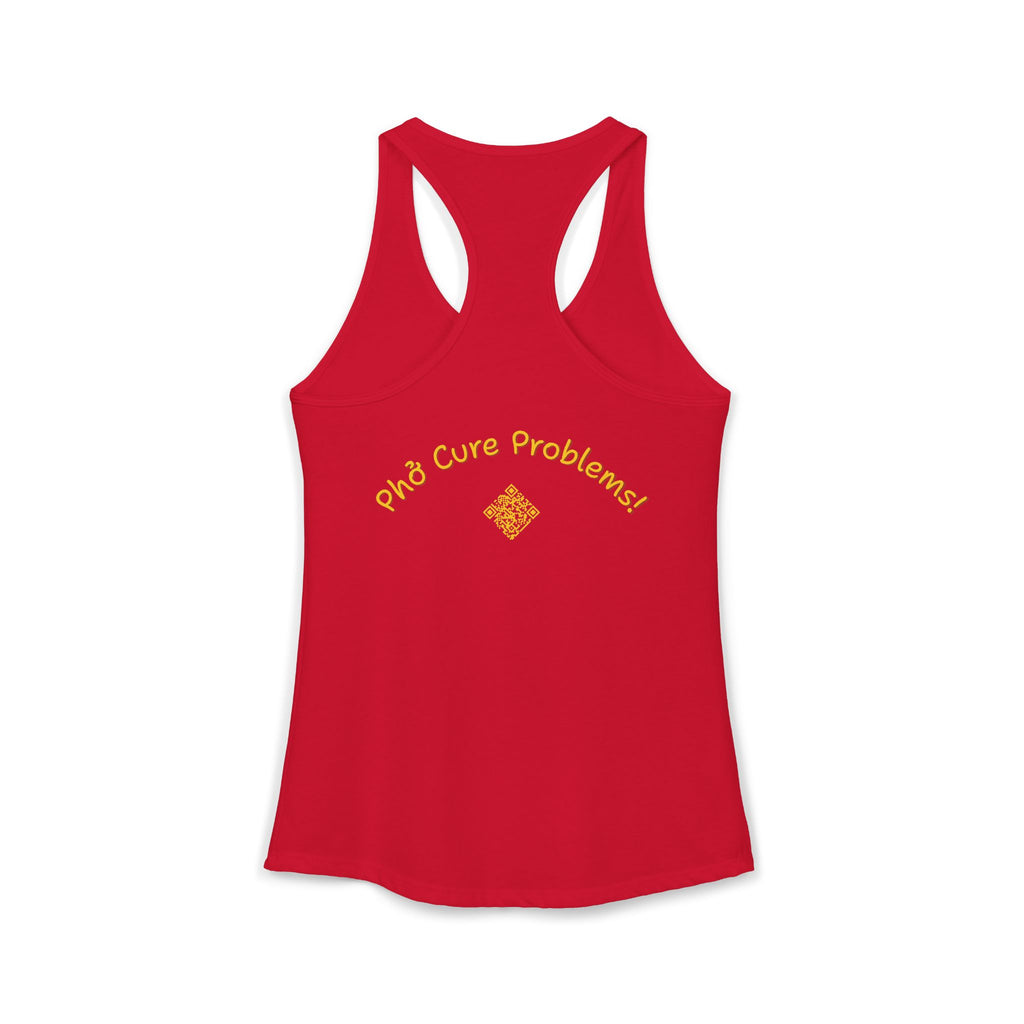 Women's "Phở Cure Problems!", "1st date!" Racerback Tank