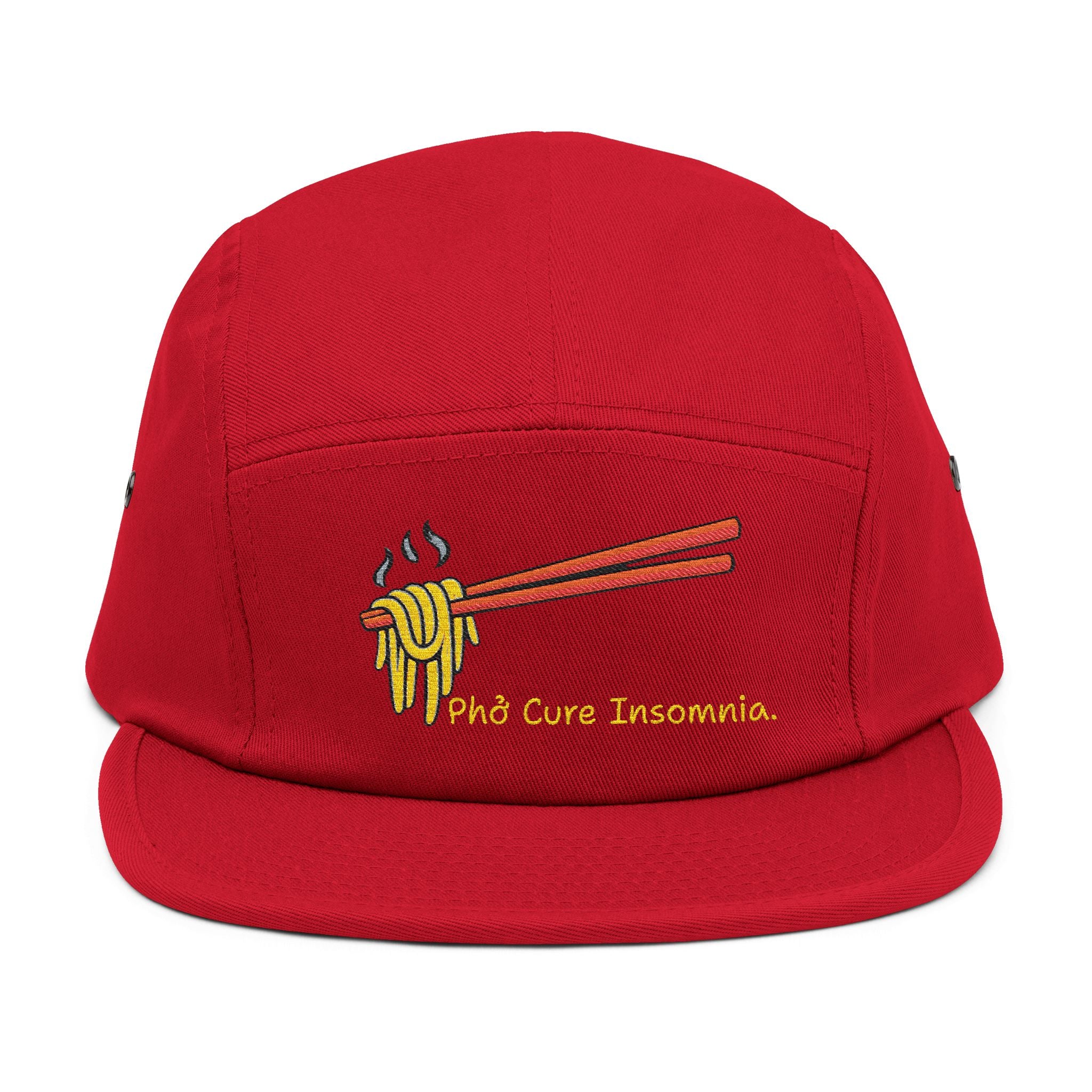 "Phở Cure Insomnia." Embroidered 5-Panel Cap