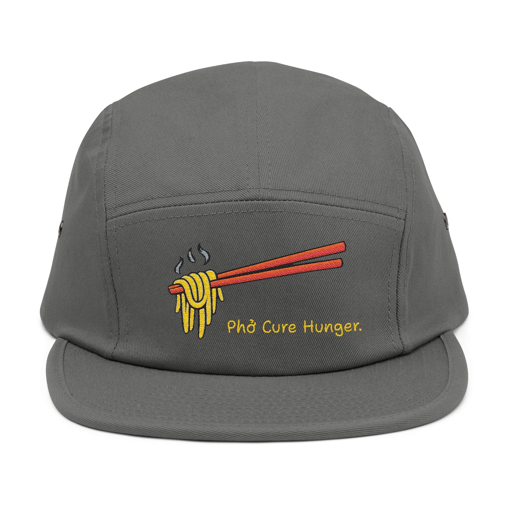 "Phở Cure Hunger." Embroidered 5-Panel Cap
