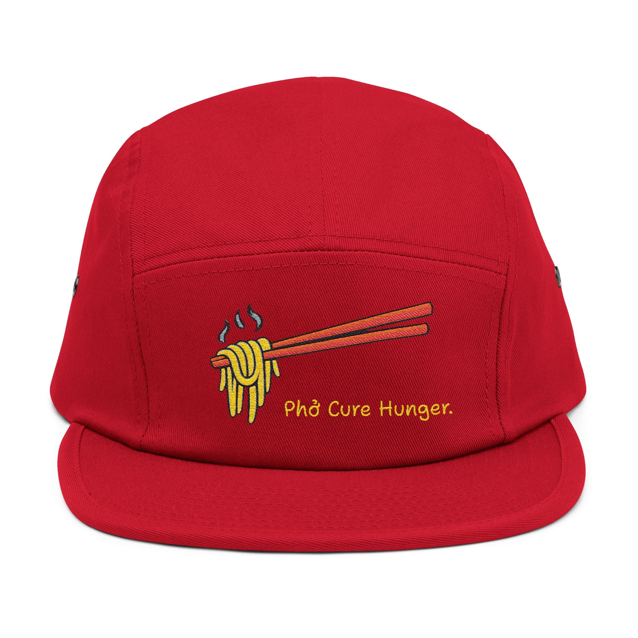 "Phở Cure Hunger." Embroidered 5-Panel Cap