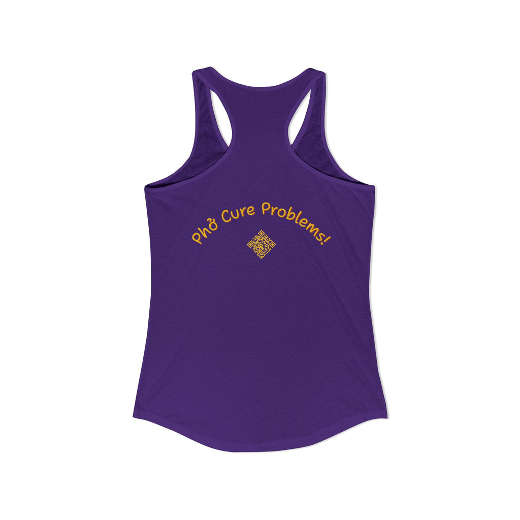 Women's "Phở Cure Problems!", "1st date!" Racerback Tank