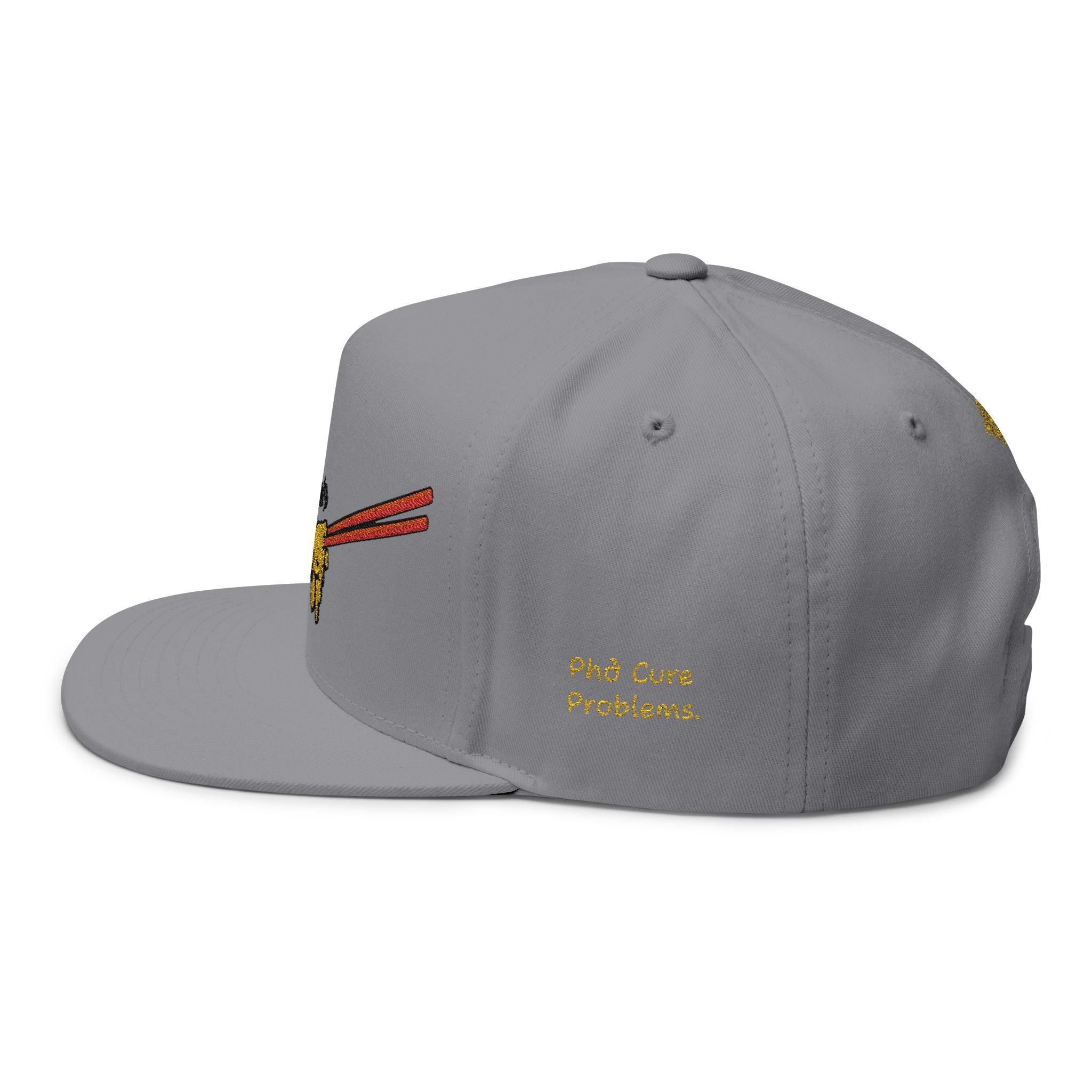 "Phở Cure Problems./Phở Cure Hunger." Embroidered Flat Bill Snapback
