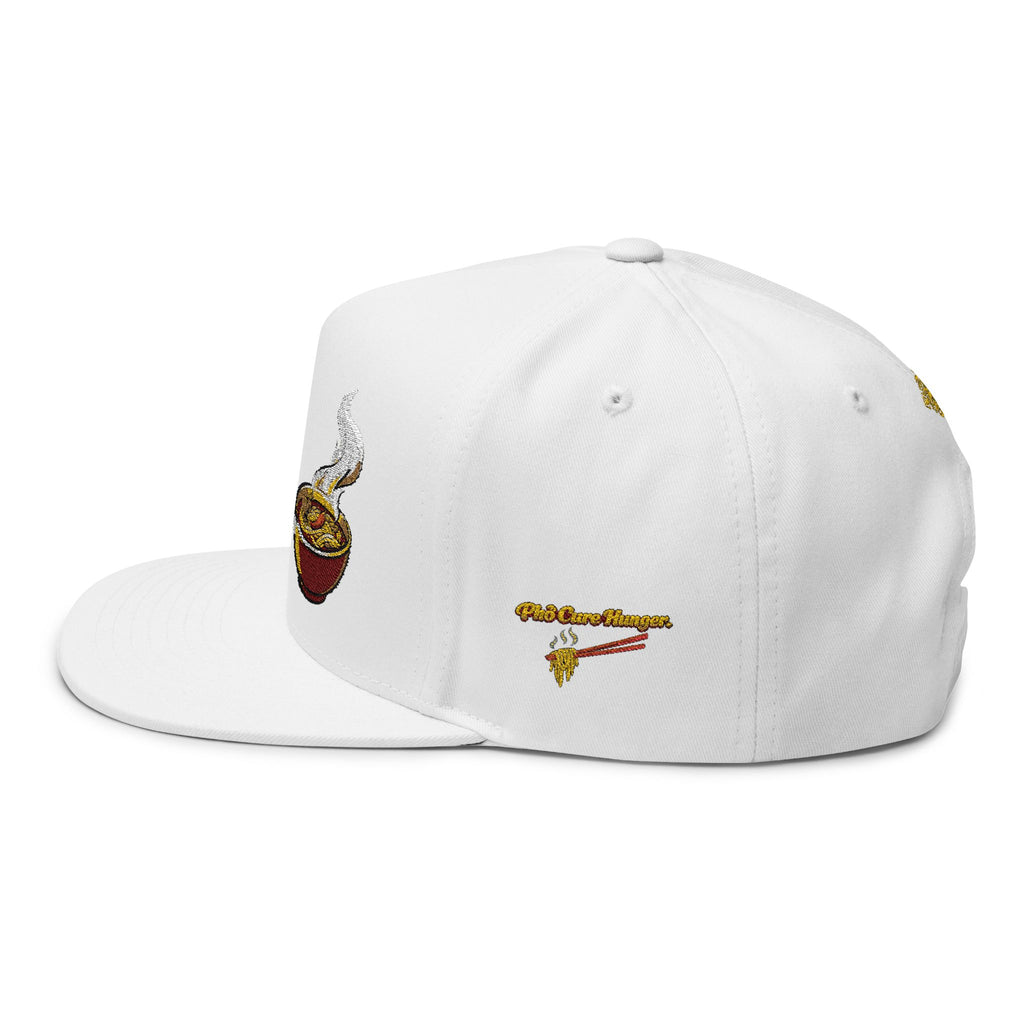 NEW*"Phở Cure Hunger." Embroidered Flat Bill Snapback