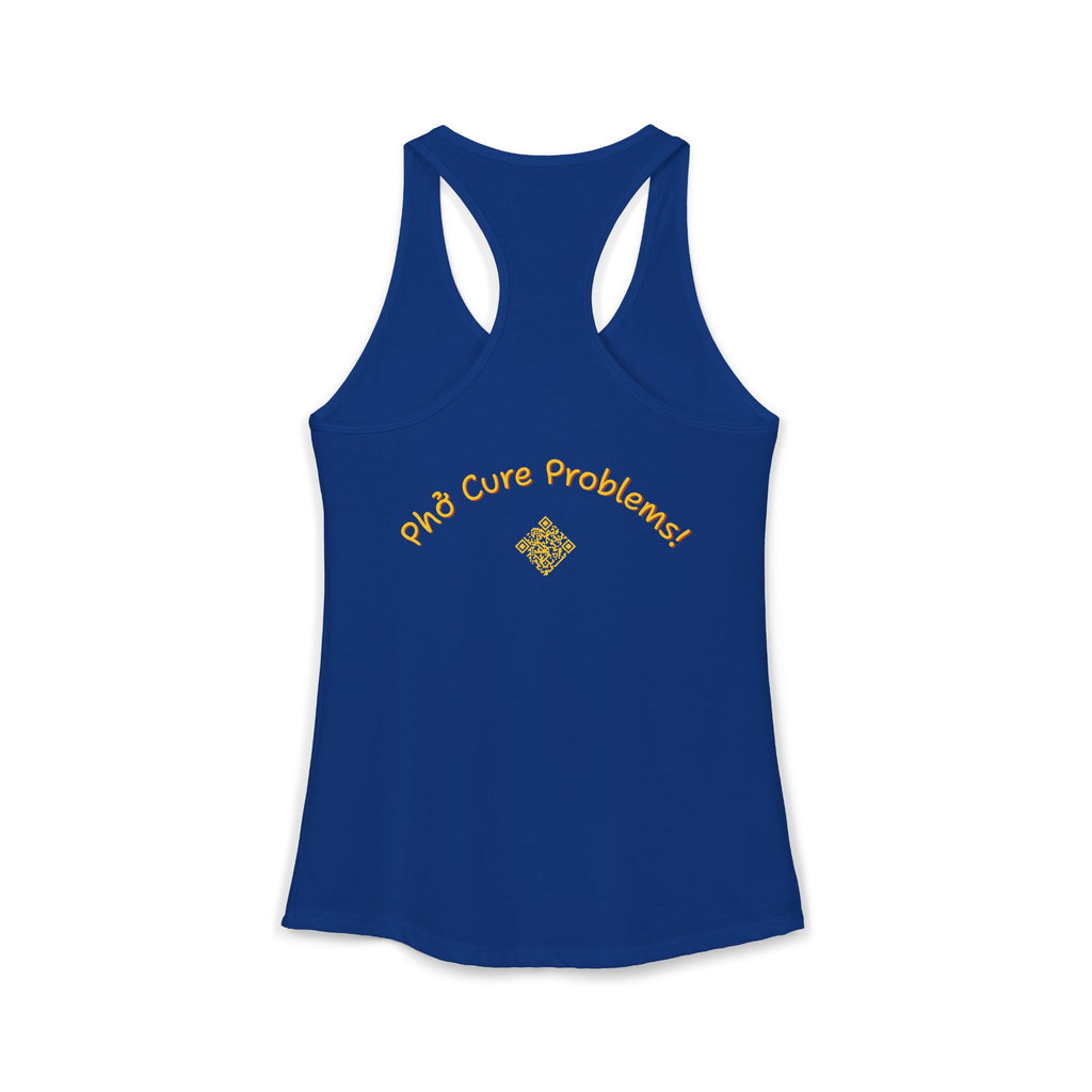 Women's "Phở Cure Problems!", "1st date!" Racerback Tank