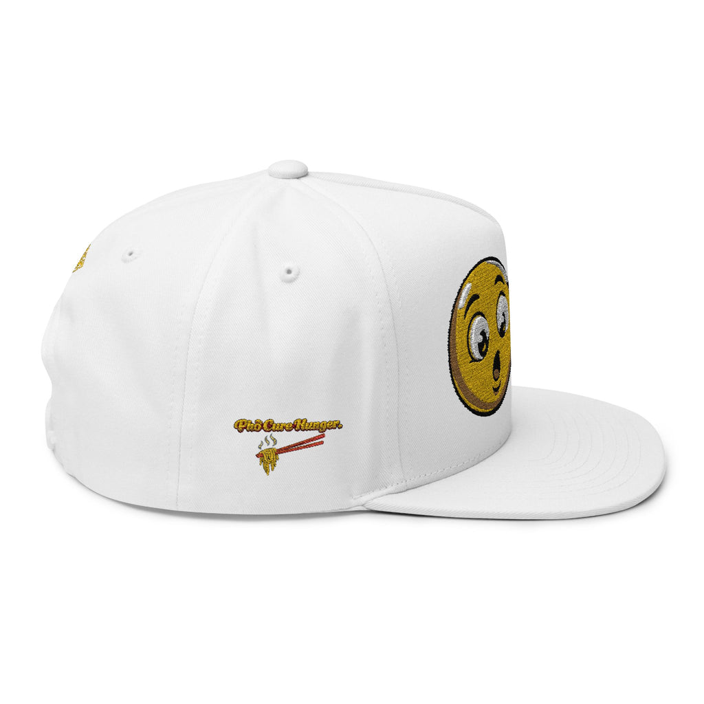 NEW*"Phở Cure Hunger." Embroidered Flat Bill Snapback