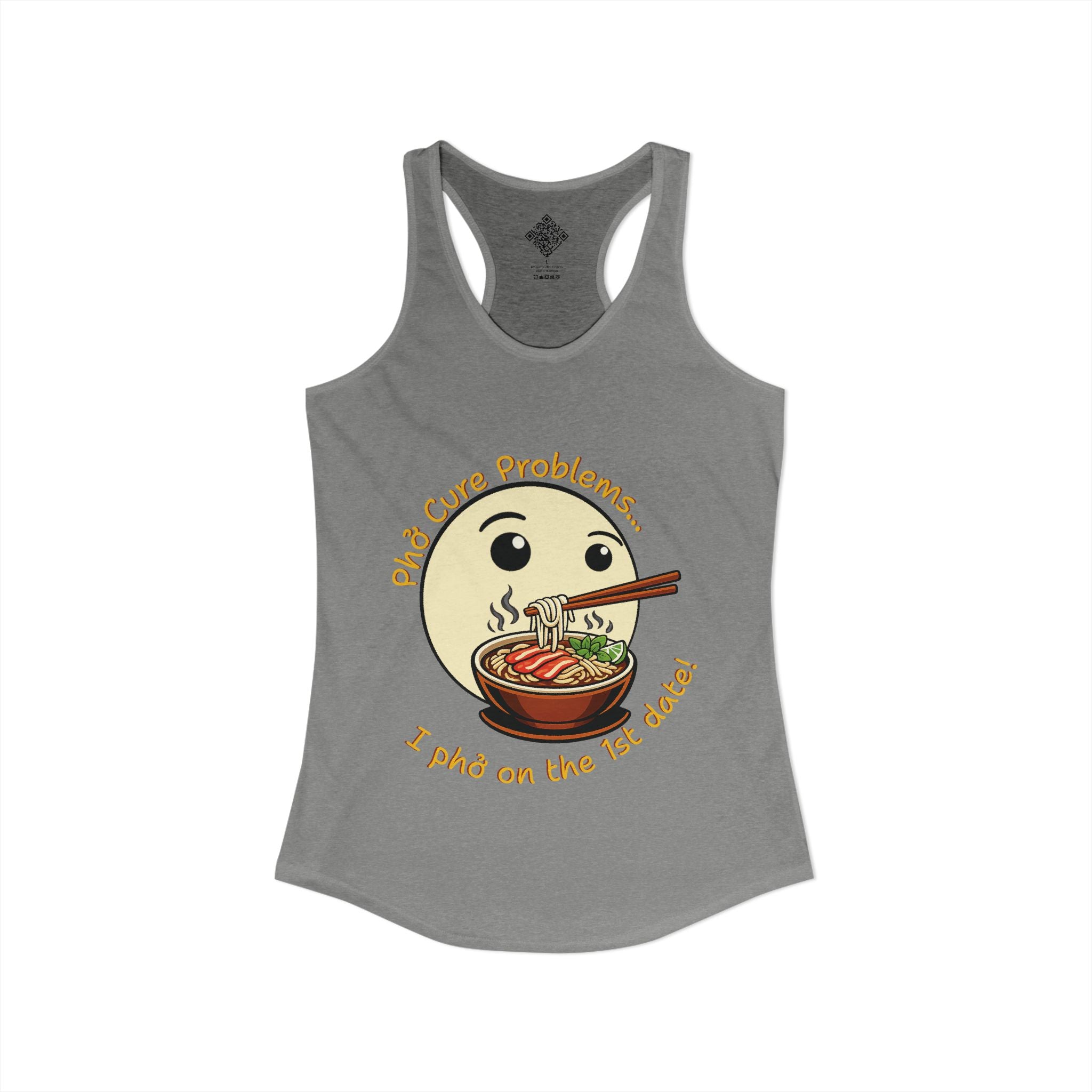 Women's "Phở Cure Problems!", "1st date!" Racerback Tank