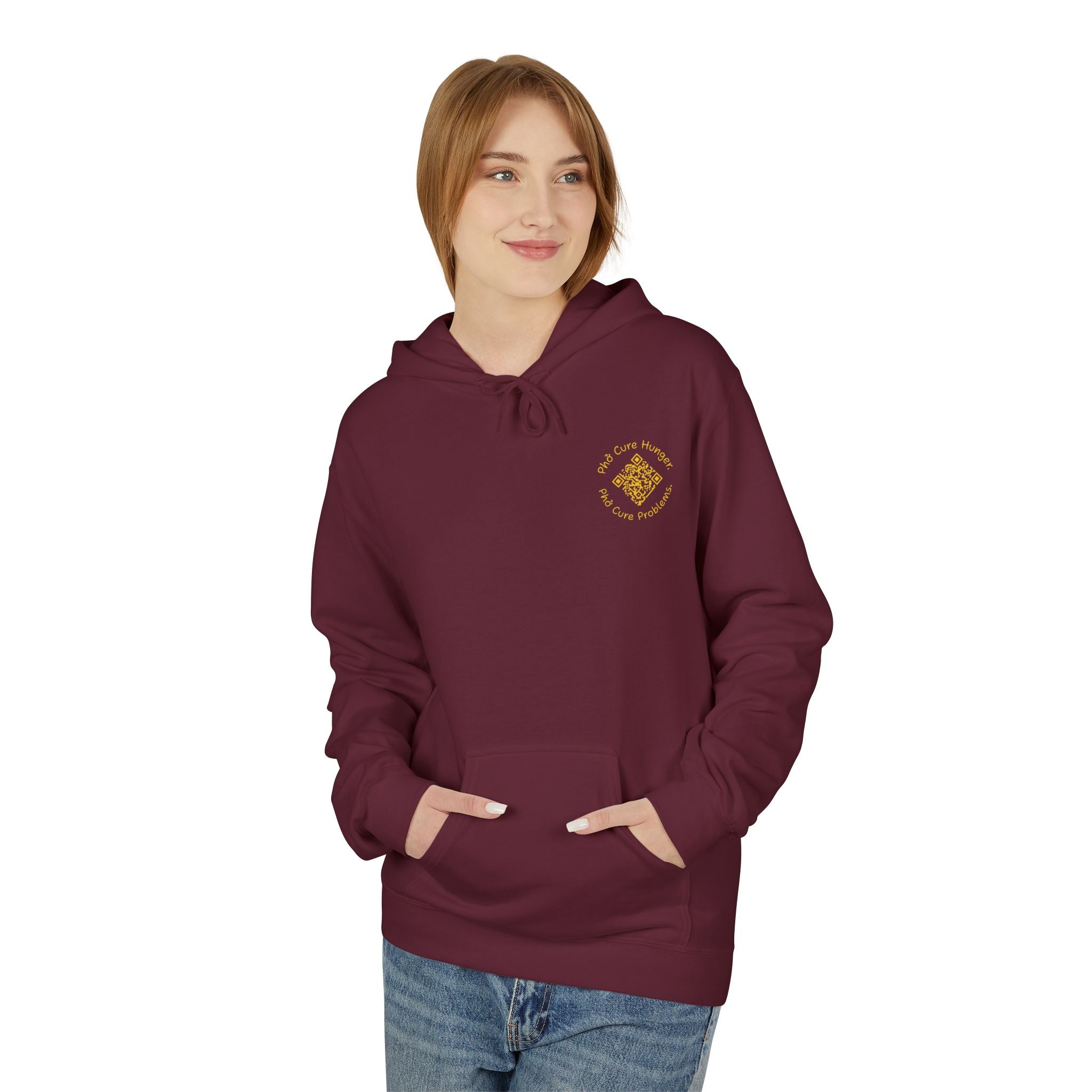 *Clearance Item* "Phở Cure Hunger./Phở Cure Problems."  Pullover Hoodie