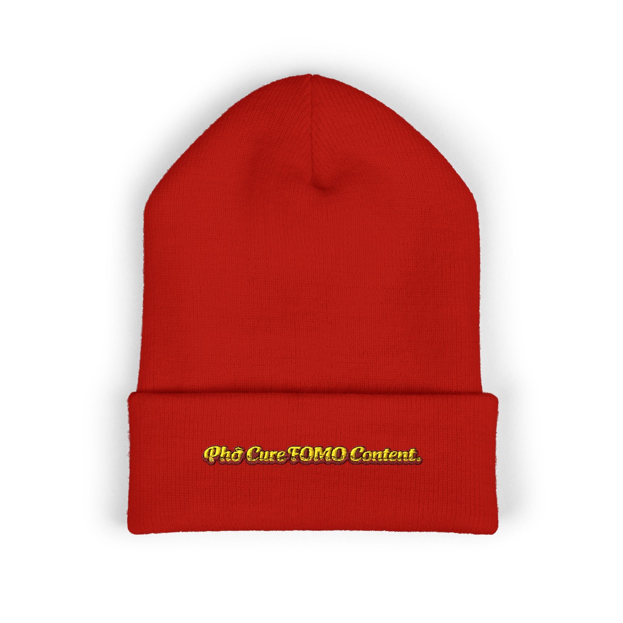 *Clearance Item* "Phở Cure FOMO Content." Cuffed Beanie