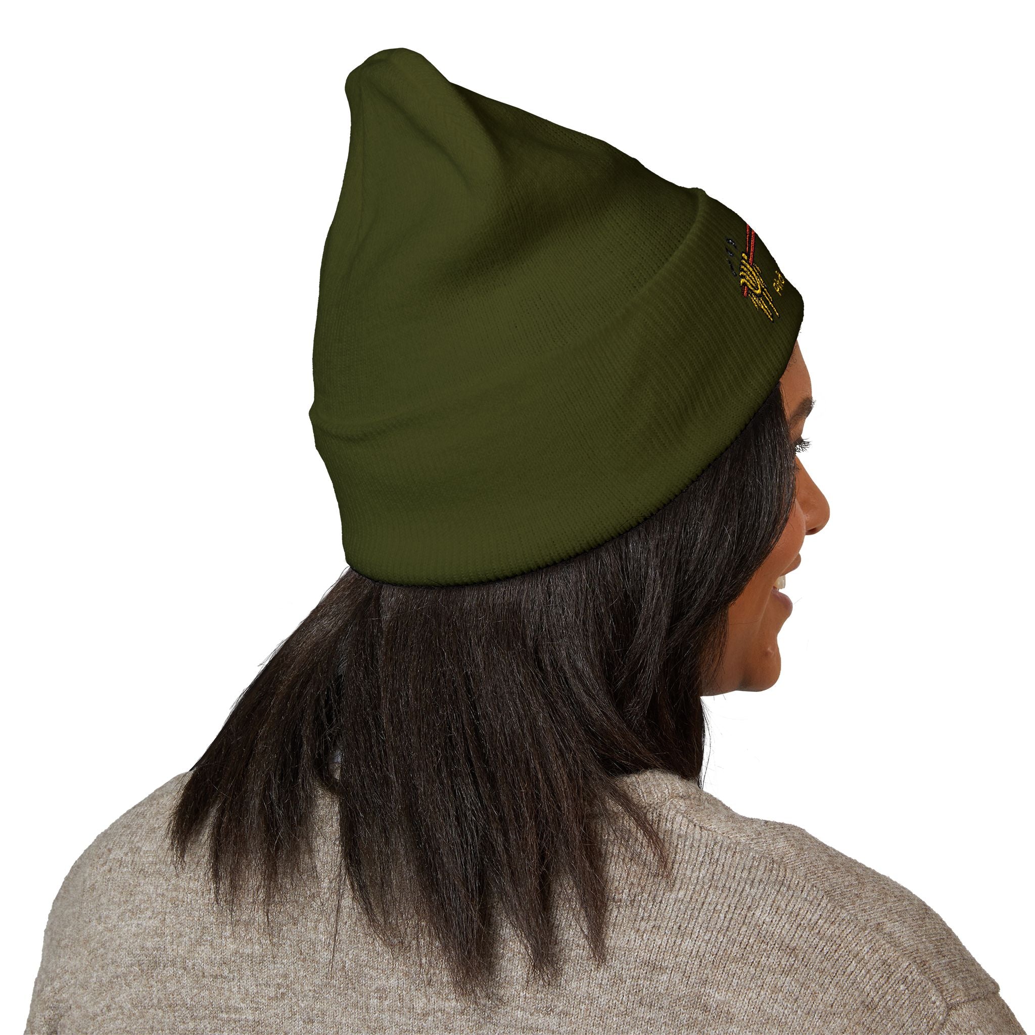 *Clearance Item* Embroidered "Phở Cure Hunger." Cuffed Beanie