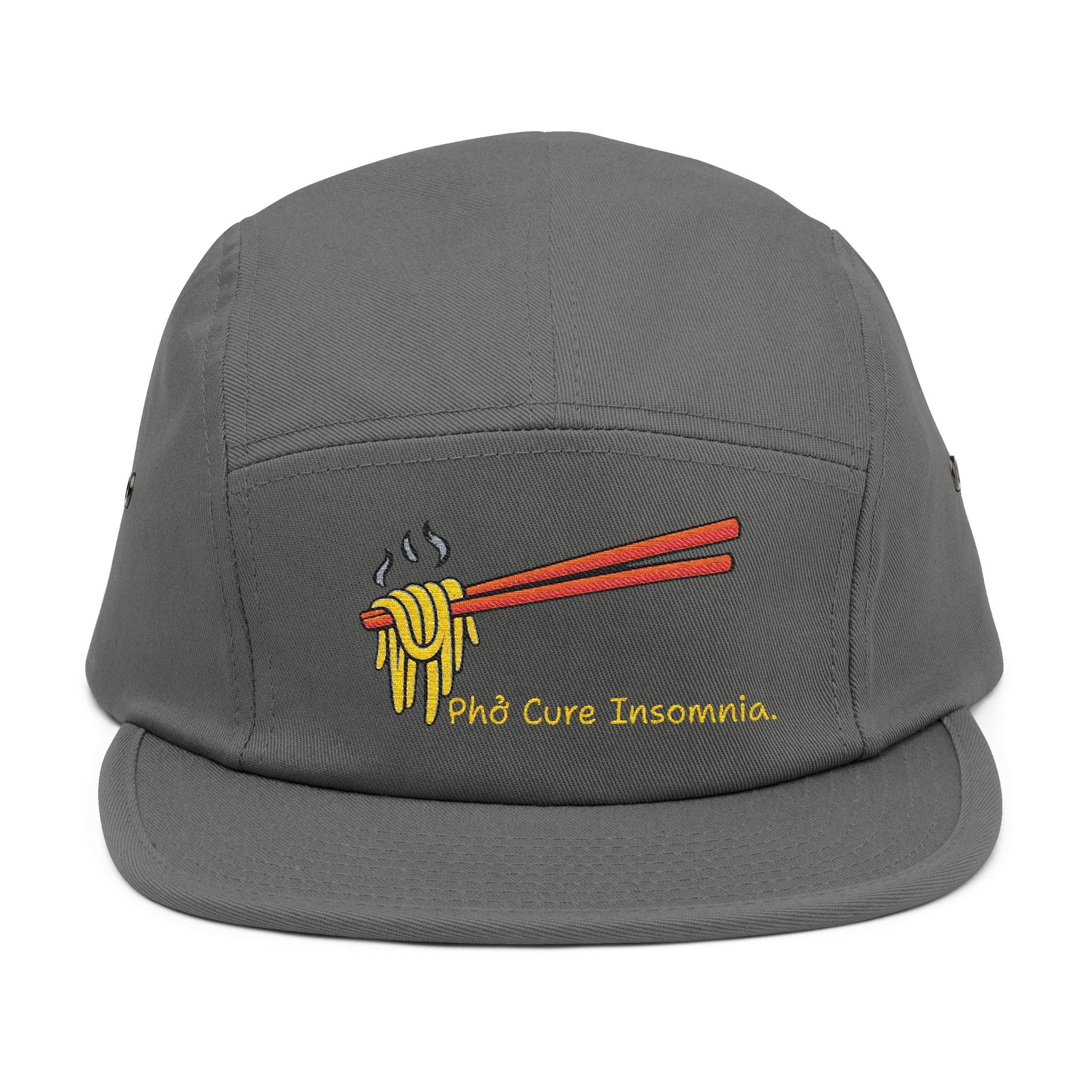 "Phở Cure Insomnia." Embroidered 5-Panel Cap