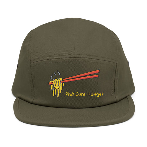 "Phở Cure Hunger." Embroidered 5-Panel Cap