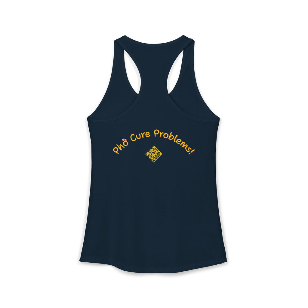 Women's "Phở Cure Problems!", "1st date!" Racerback Tank