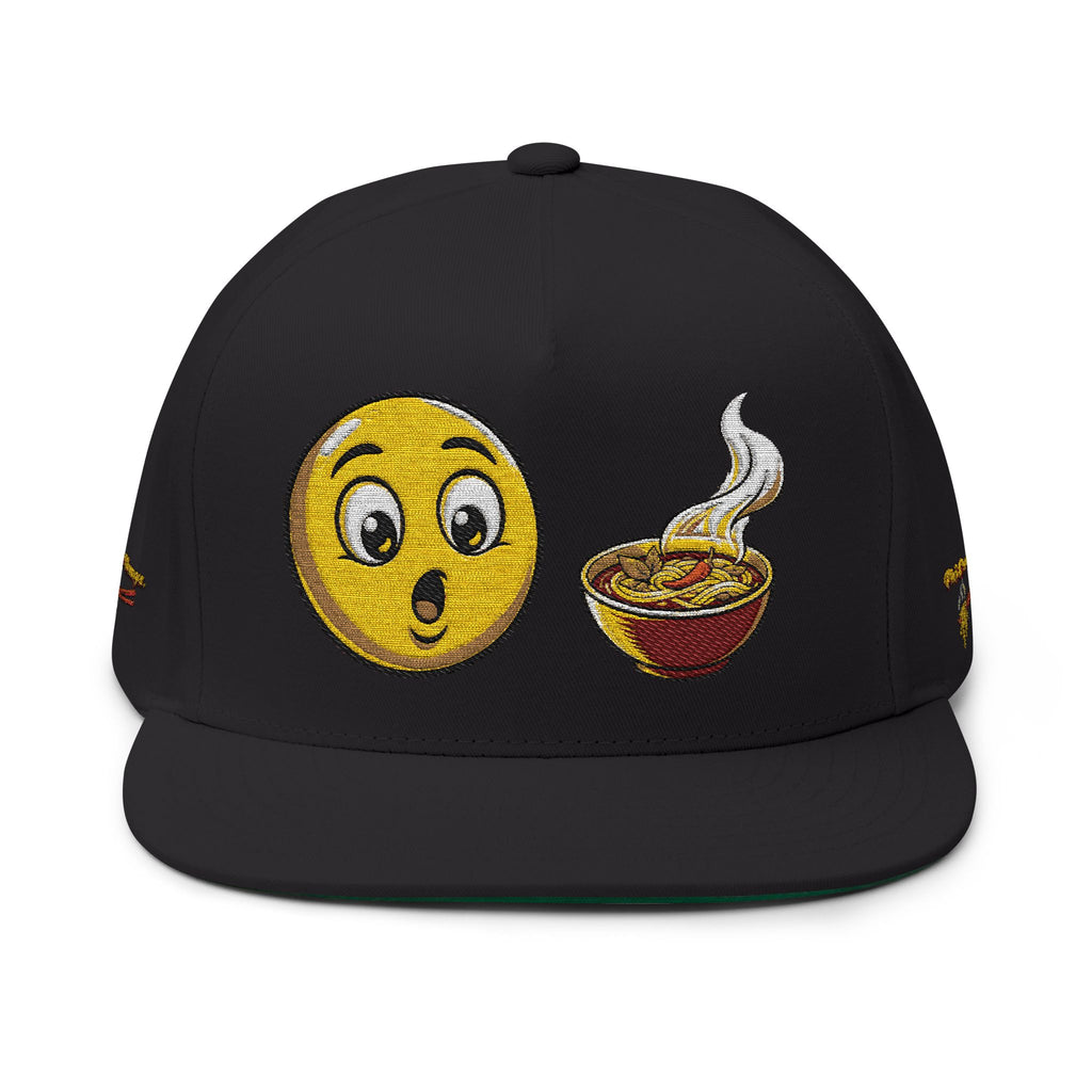 NEW*"Phở Cure Hunger." Embroidered Flat Bill Snapback
