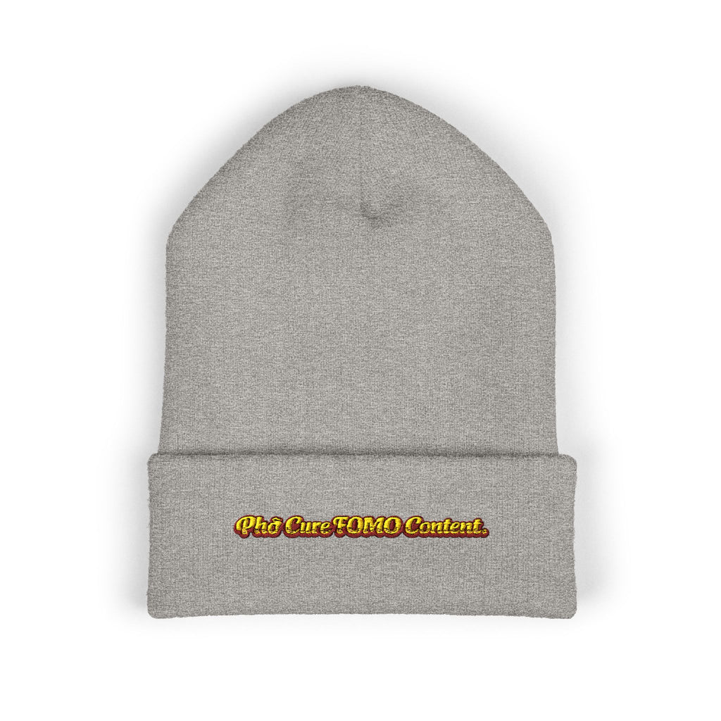 *Clearance Item* "Phở Cure FOMO Content." Cuffed Beanie