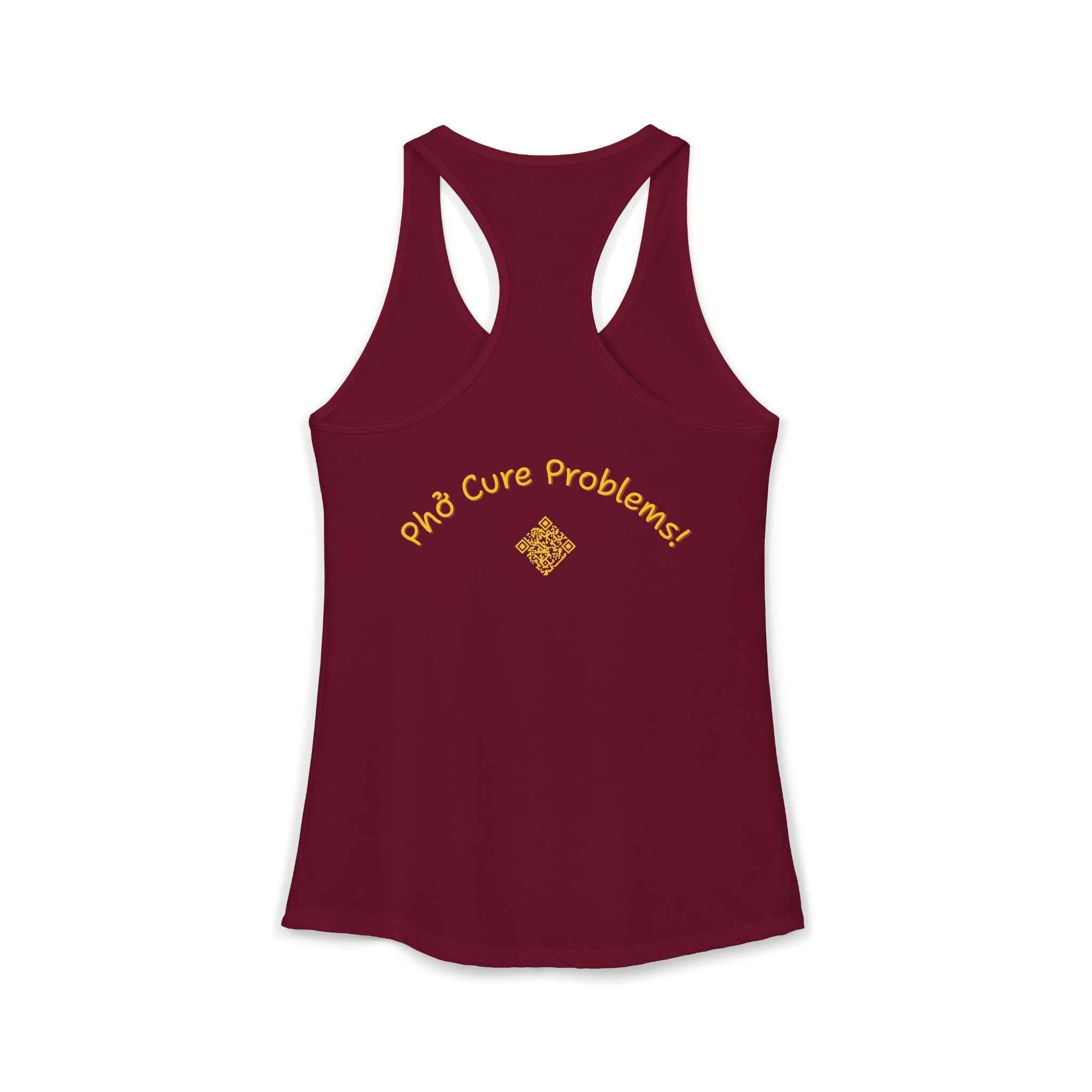 Women's "Phở Cure Problems!", "1st date!" Racerback Tank