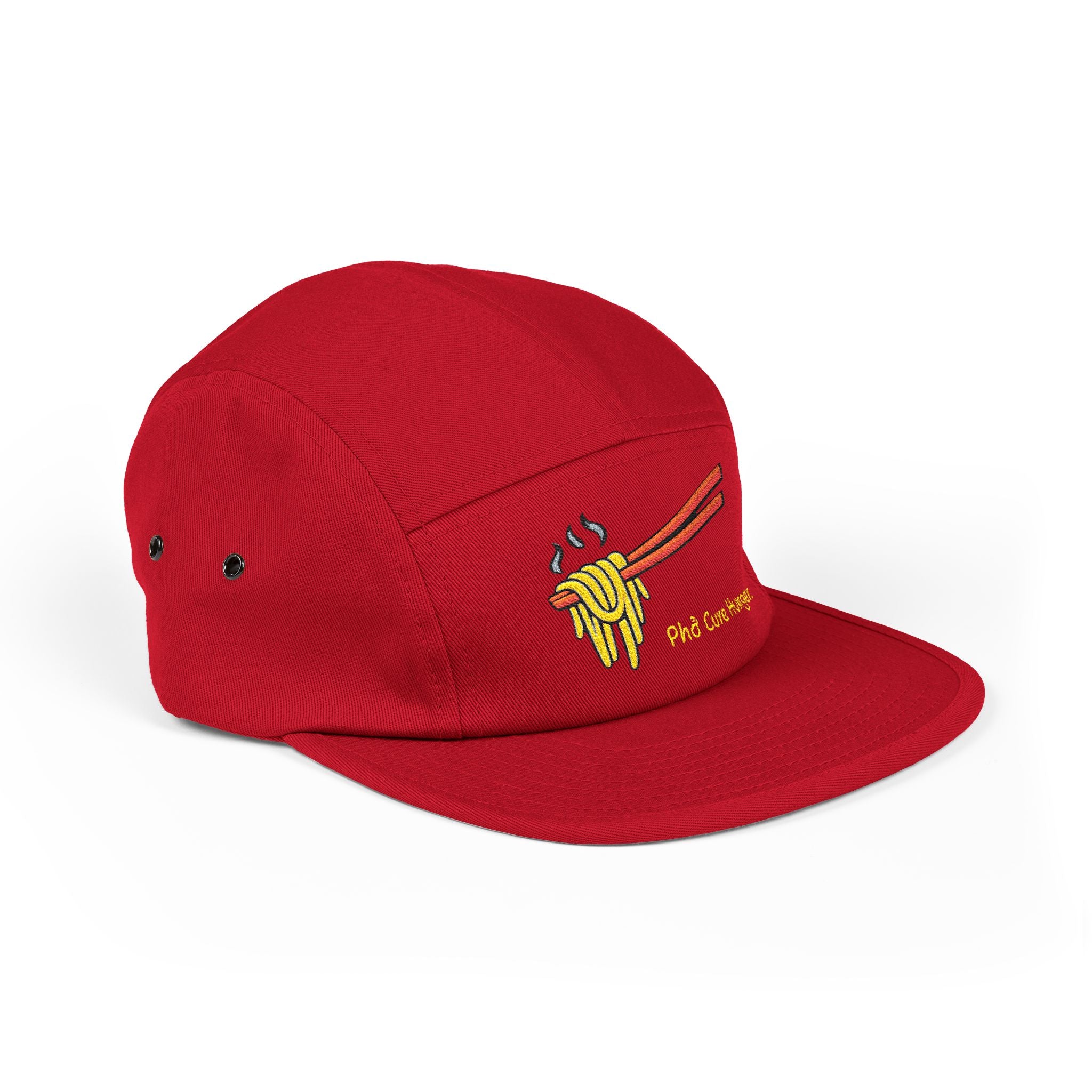 "Phở Cure Hunger." Embroidered 5-Panel Cap