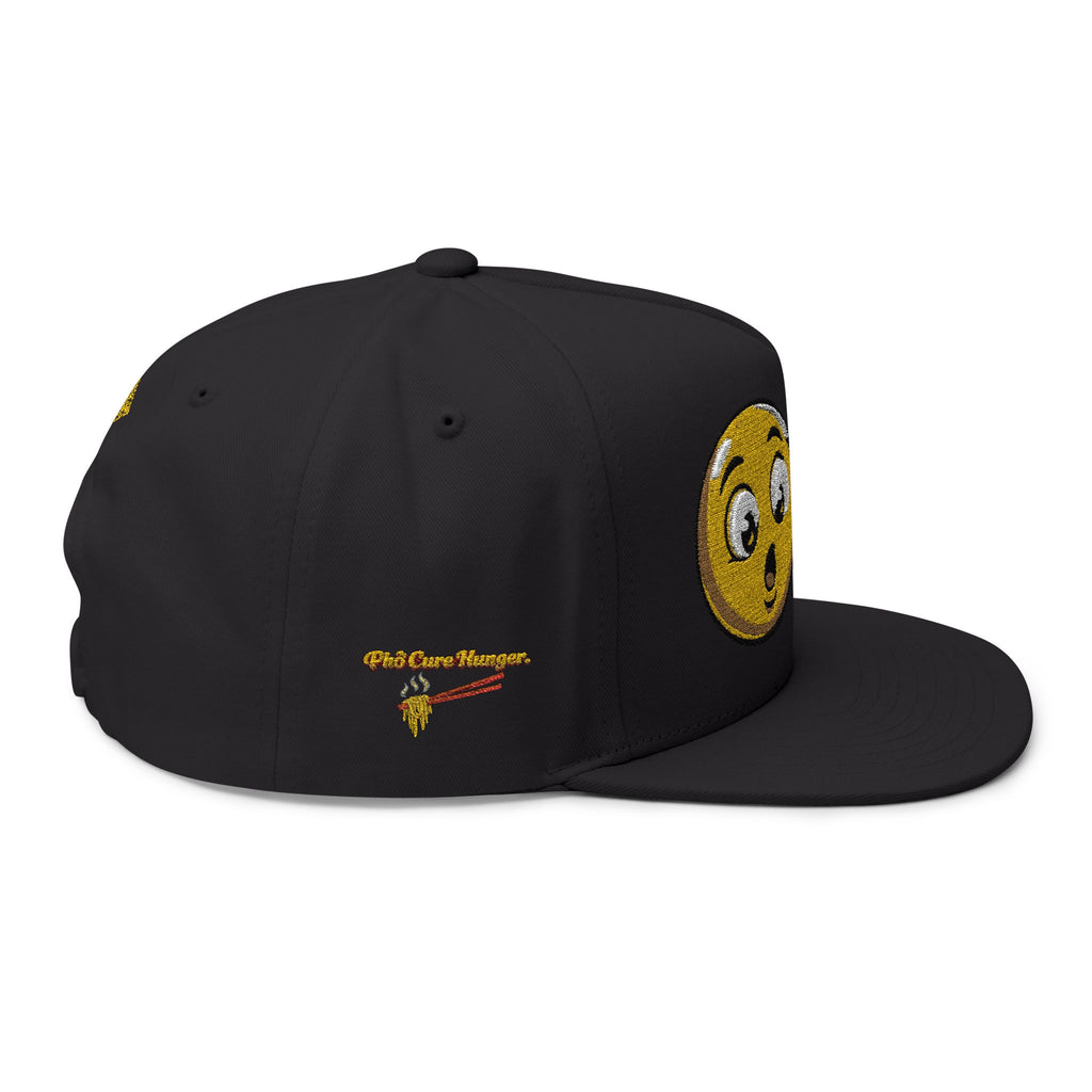 NEW*"Phở Cure Hunger." Embroidered Flat Bill Snapback