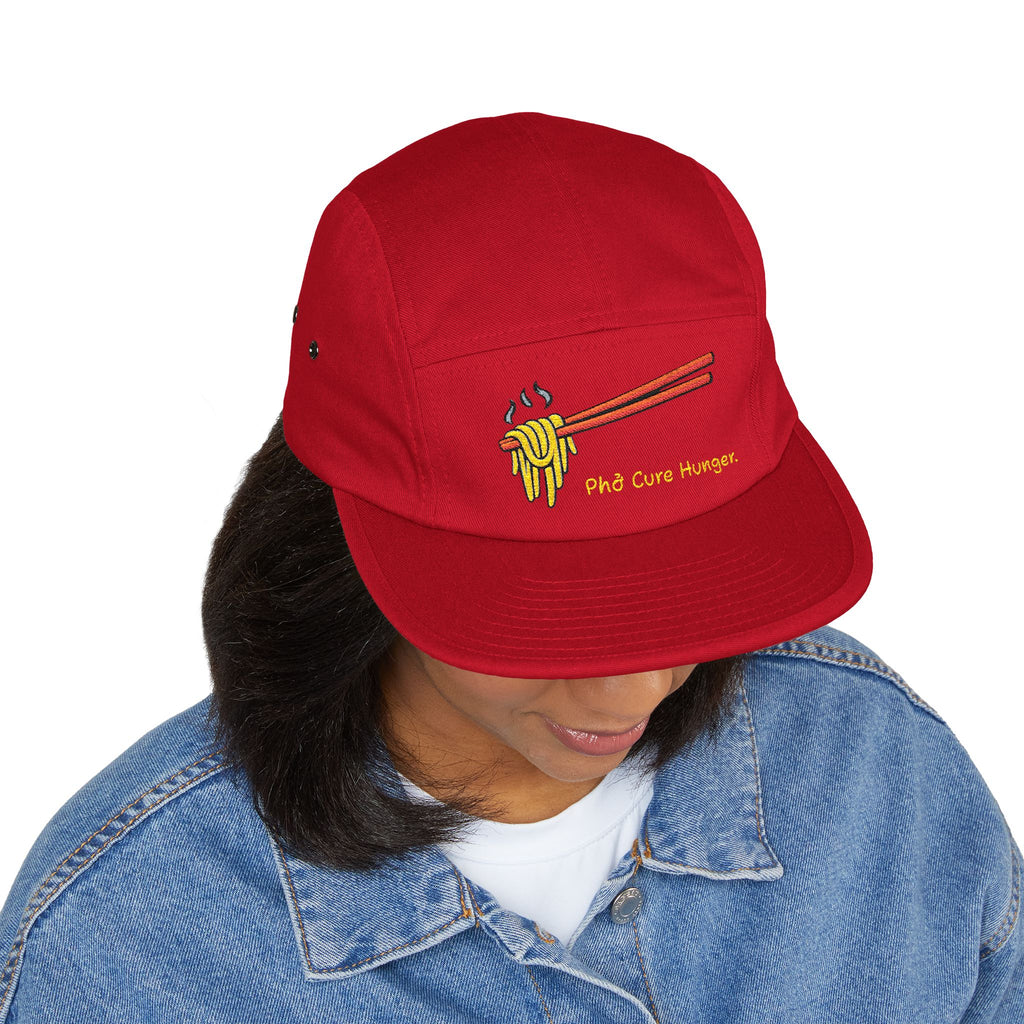 "Phở Cure Hunger." Embroidered 5-Panel Cap