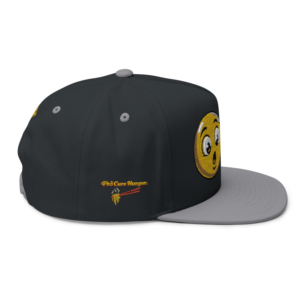 NEW*"Phở Cure Hunger." Embroidered Flat Bill Snapback