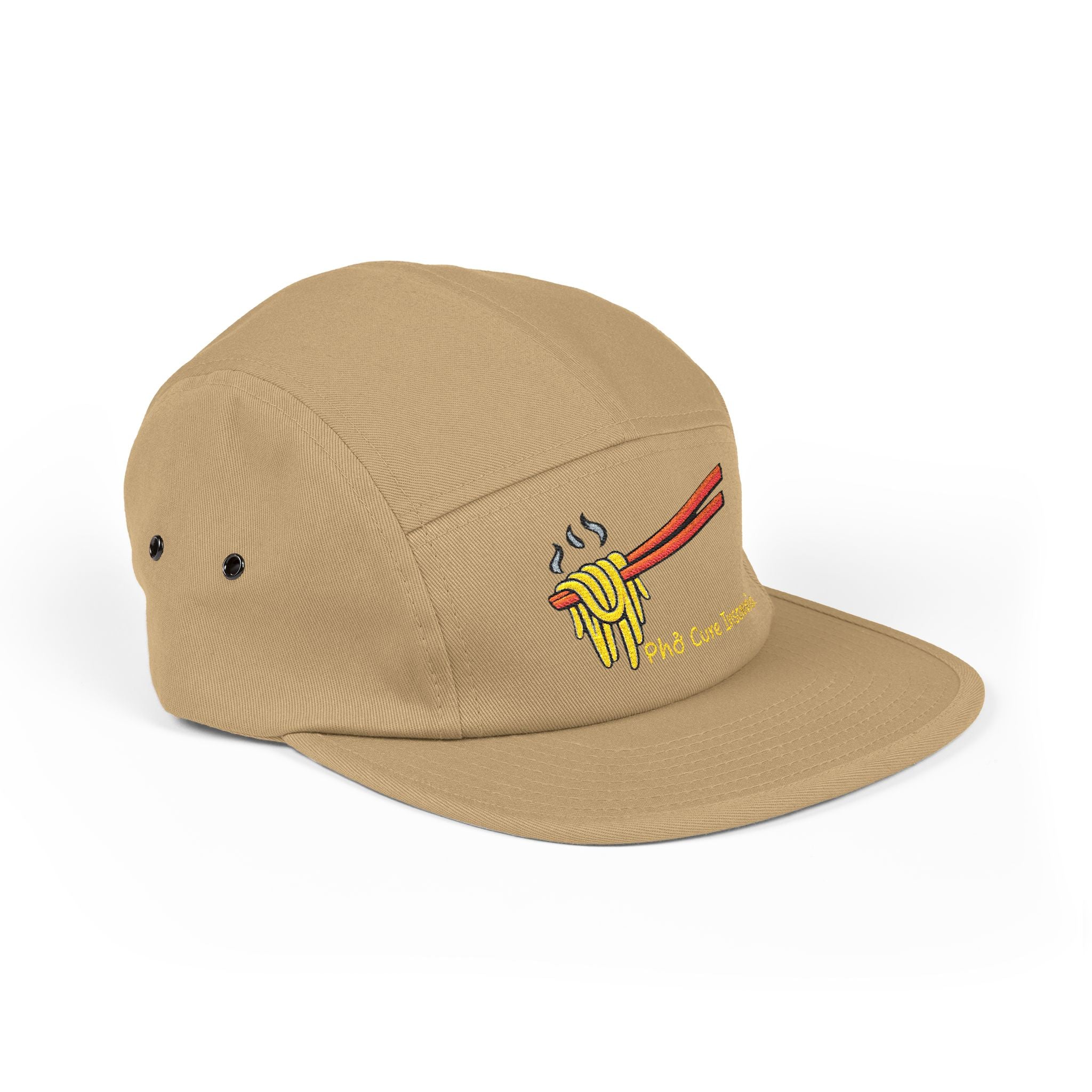 "Phở Cure Insomnia." Embroidered 5-Panel Cap