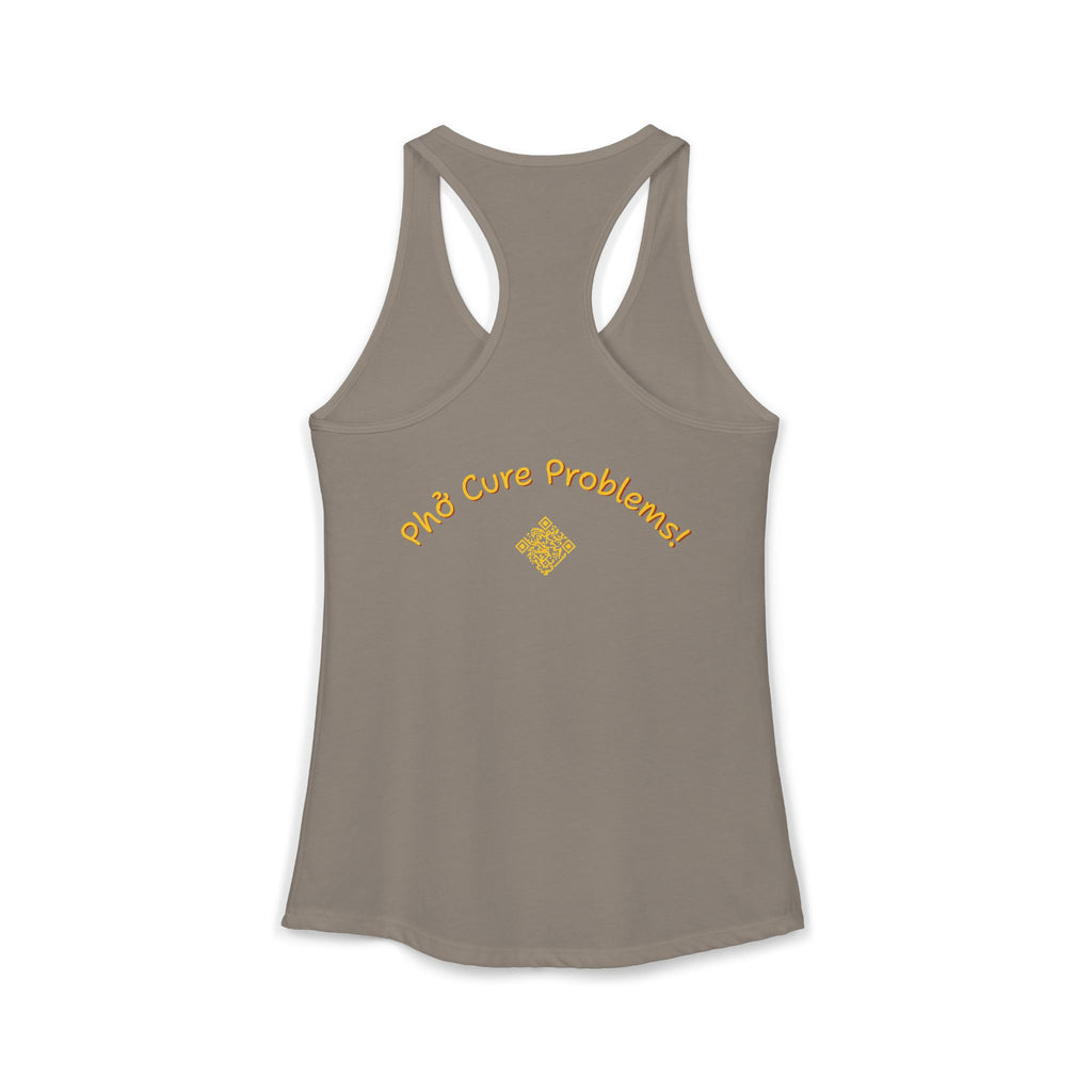 Women's "Phở Cure Problems!", "1st date!" Racerback Tank
