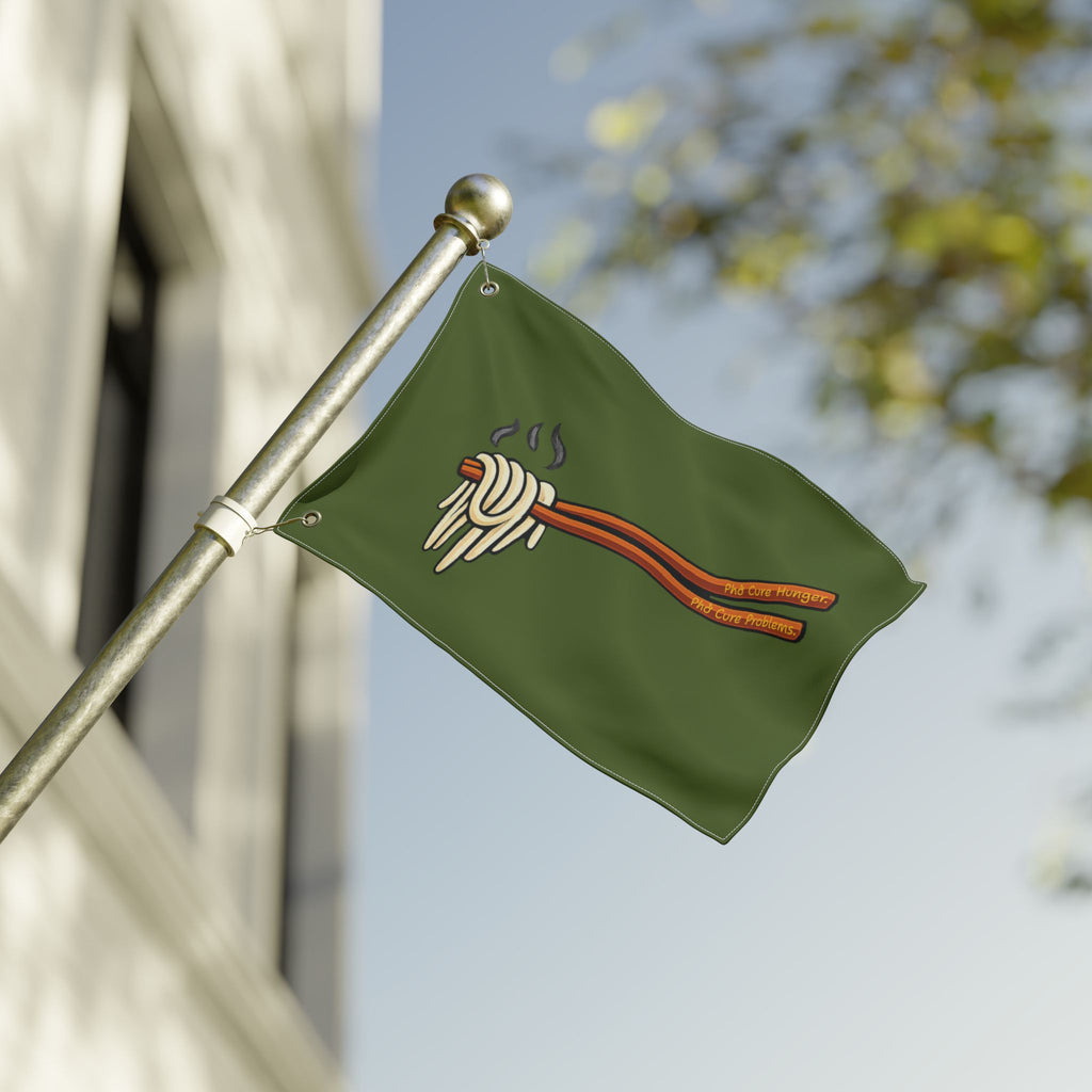 "Phở Cure Problems." Flag — Double-Sided Garden Banner