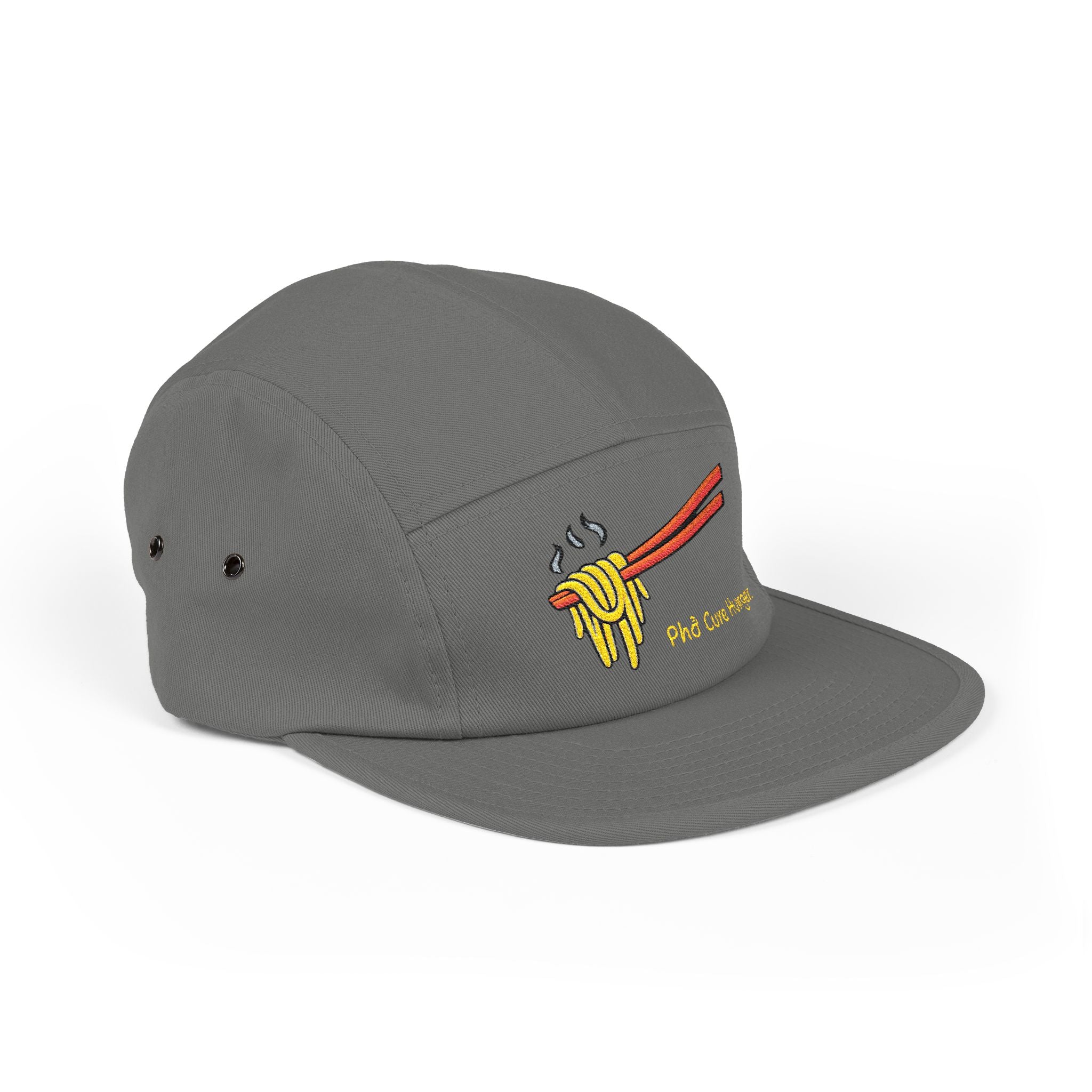 "Phở Cure Hunger." Embroidered 5-Panel Cap