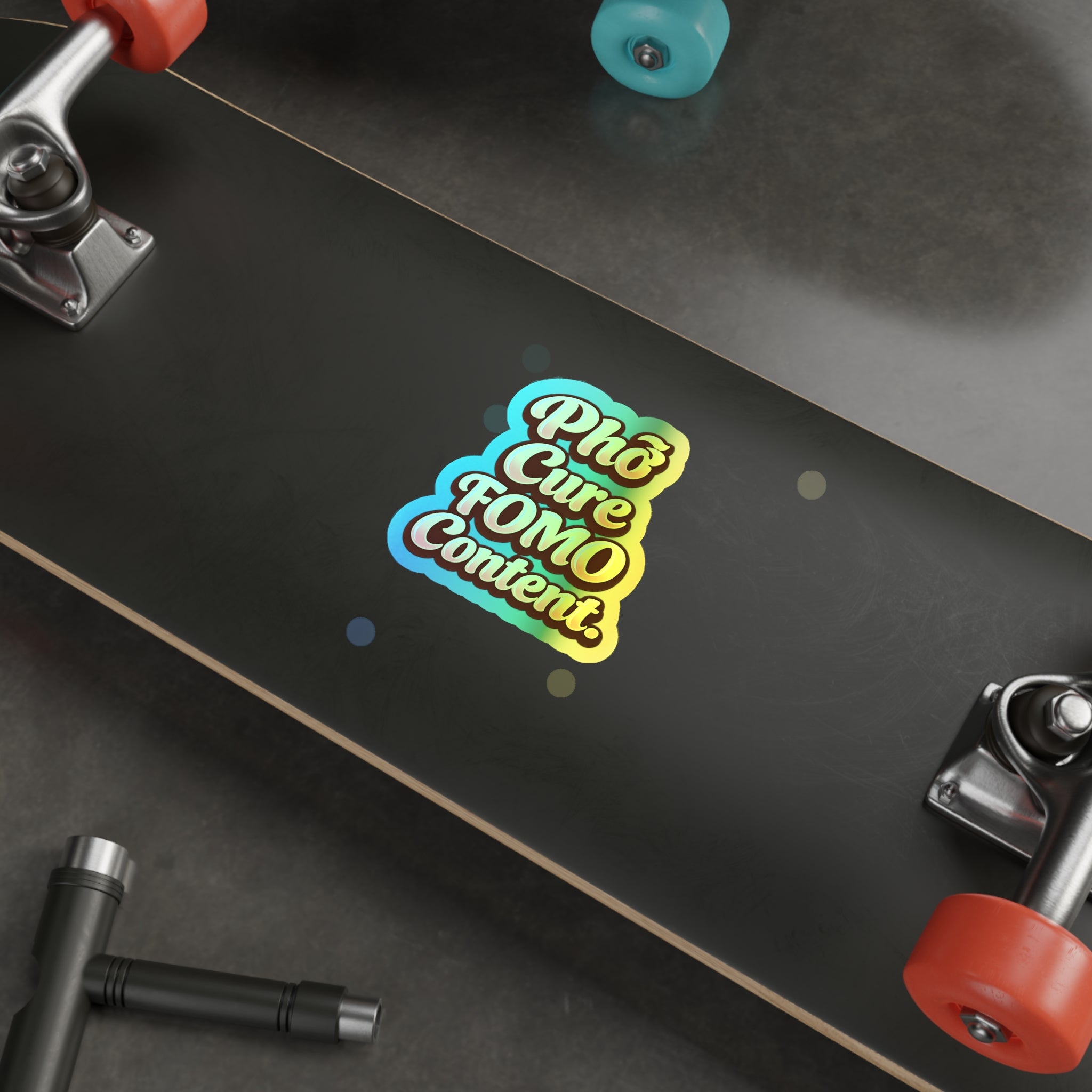Phở Cure FOMO Content Holographic Die-Cut Sticker | Pho My Life