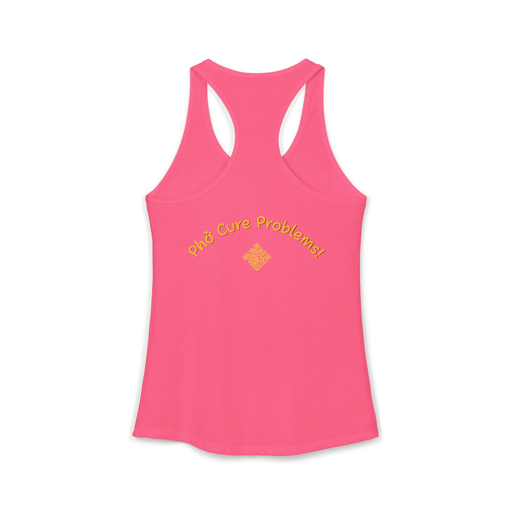 Women's "Phở Cure Problems!", "1st date!" Racerback Tank