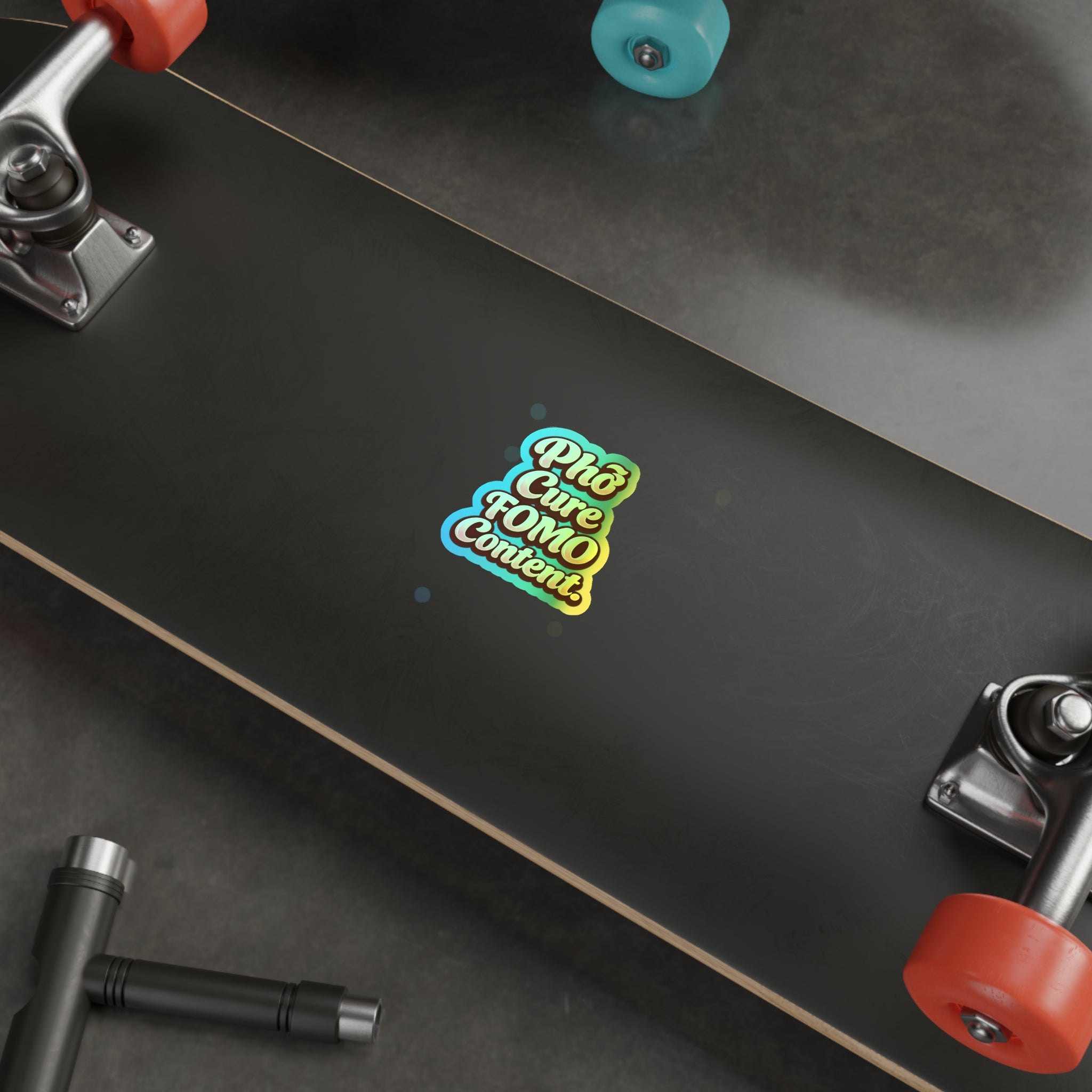 Phở Cure FOMO Content Holographic Die-Cut Sticker | Pho My Life