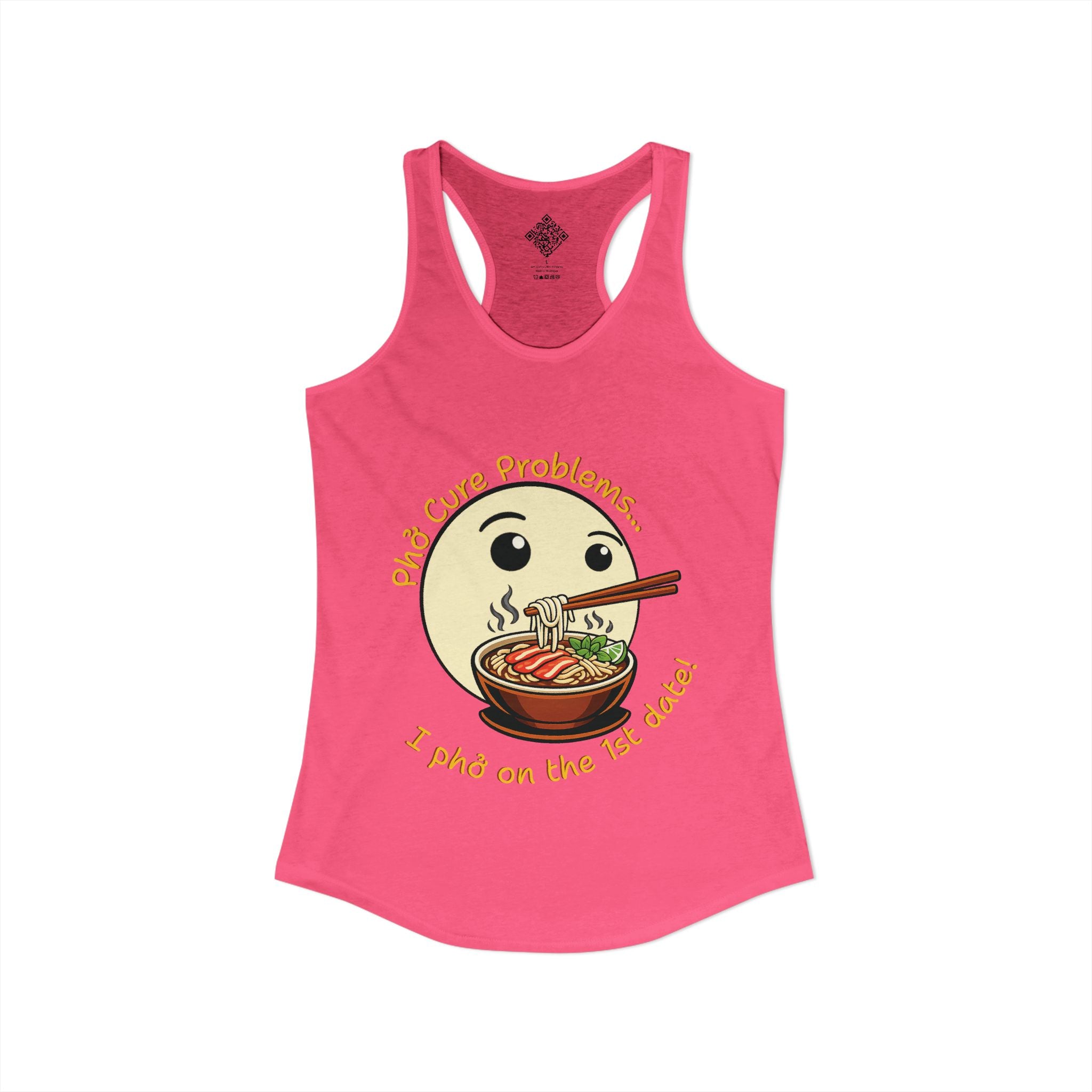 Women's "Phở Cure Problems!", "1st date!" Racerback Tank