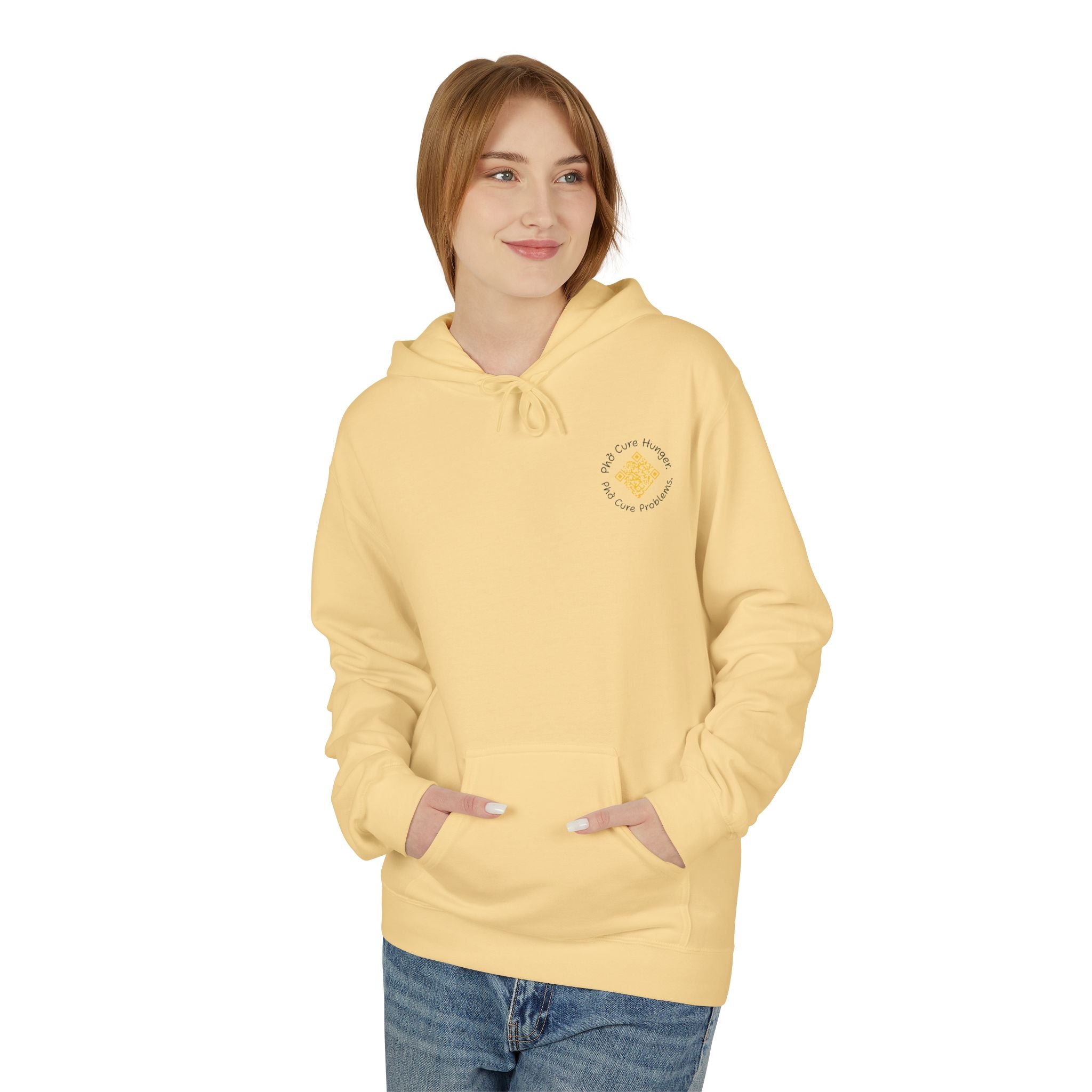 "Phở Cure Hunger. Phở Cure Problems."  Pullover Hoodie
